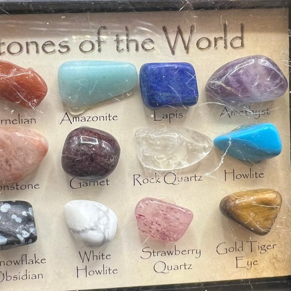 Gemstones From The Worlds Continents Rock Stone Collection Polished Box Set 15 P - Picture 4 of 7